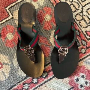 Gucci slip on heeled sandals